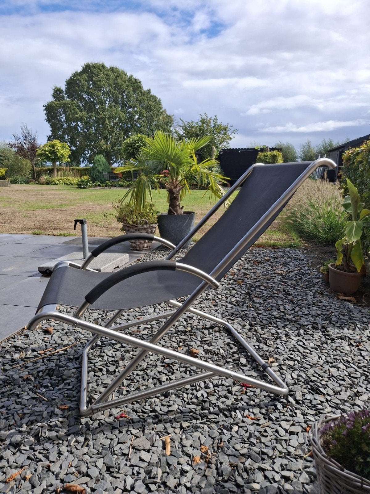 6 stuks RVS tuinstoelen, Tuin en Terras, Tuinstoelen, Ophalen, Zo goed als nieuw, Rvs, Stapelbaar