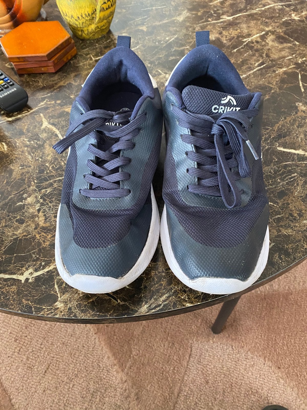 Heren Schoenen D blauw lichtgewicht, Ophalen of Verzenden, Zo goed als nieuw, Blauw, Sneakers of Gympen