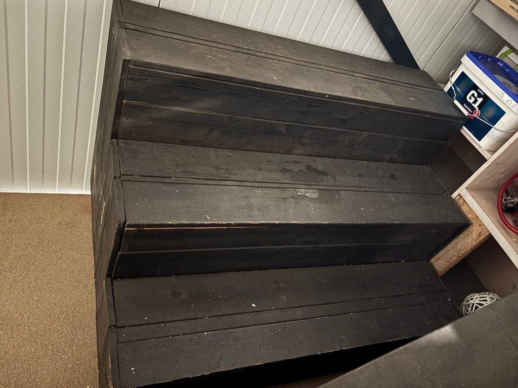 3 x houten presenteerblokken, Ophalen, Gebruikt