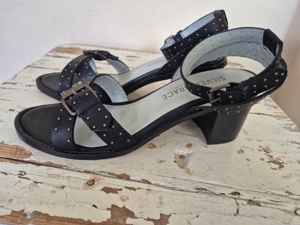 Silver Grace superleuke sandalen maat 38 - NIEUWSTAAT!, Kleding | Dames, Schoenen, Zwart, Zo goed als nieuw, Silver Grace, Sandalen of Muiltjes