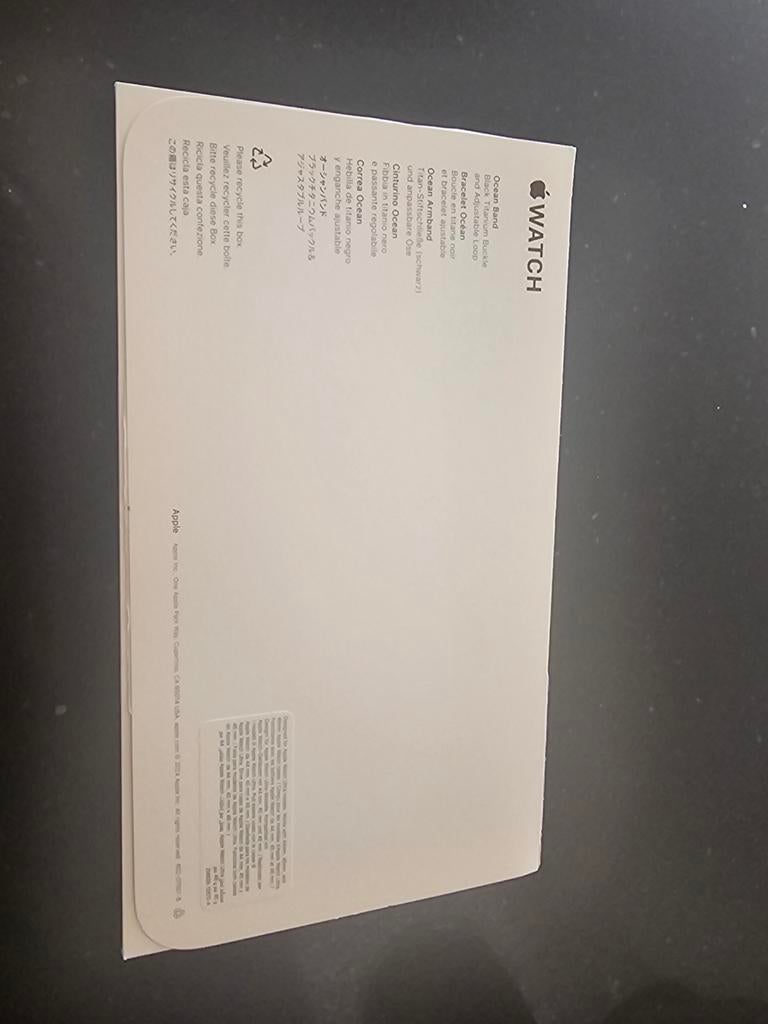 Apple Watch Ultra 2 met Ocean Band - Zwart, Zwart, IOS, Ophalen of Verzenden, Zo goed als nieuw