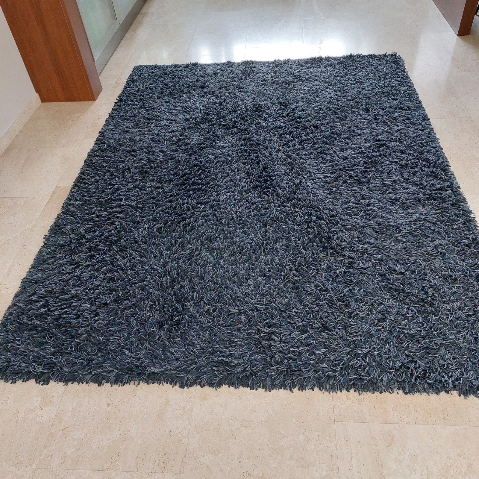 Vloerkleed 170x230 cm - Grijs hoogpolig, Huis en Inrichting, Stoffering | Tapijten en Kleden, Ophalen