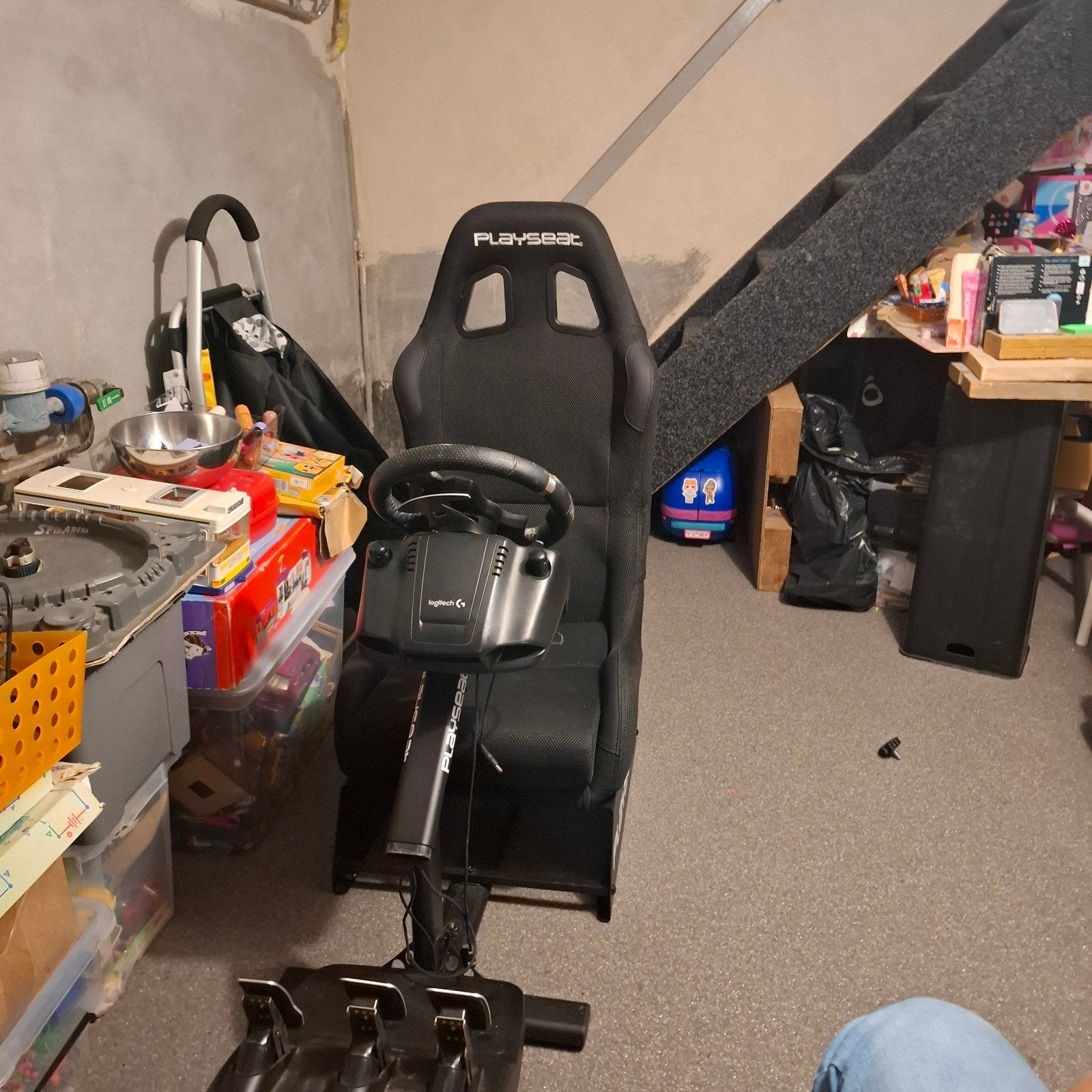 Playseat met Logitech G29 racestuur en pedalen, Ophalen of Verzenden, Gebruikt
