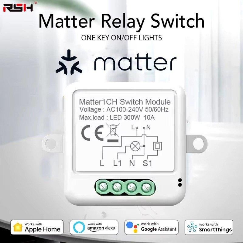 Matter 1CH Inbouwschakelaar, Hobby en Vrije tijd, Elektronica-componenten, Nieuw, Ophalen of Verzenden