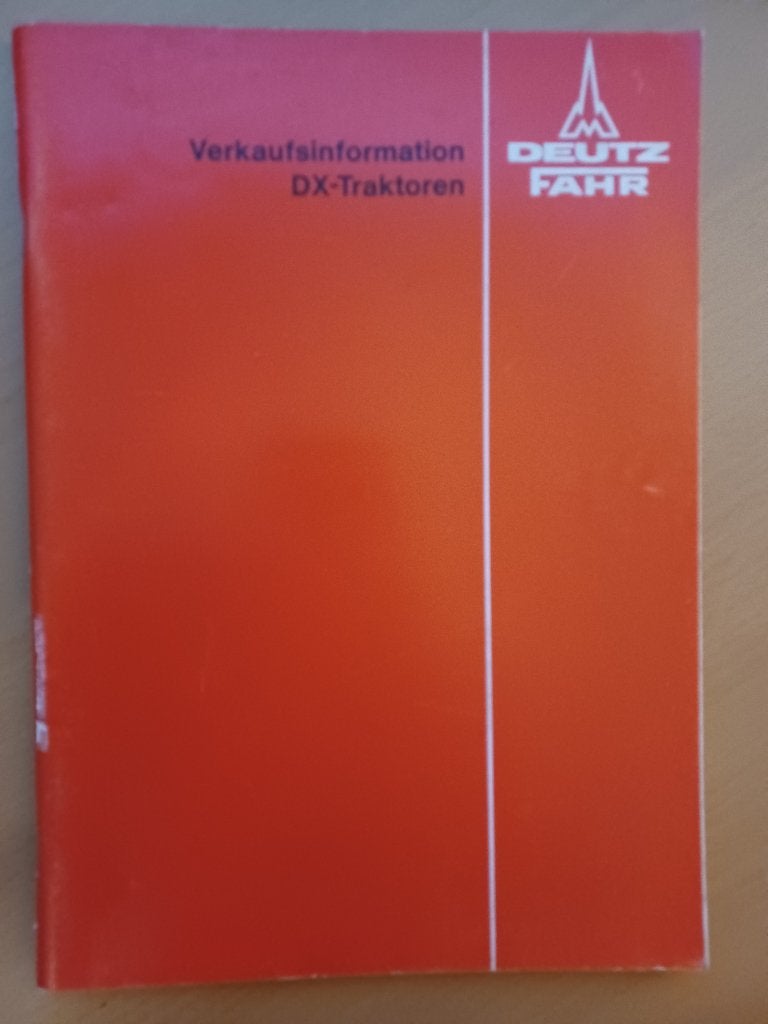 Verkopersinformatie Deutz DX 85, 90, 110, 140, 160 traktoren, Ophalen of Verzenden, Gelezen, Tractor en Landbouw