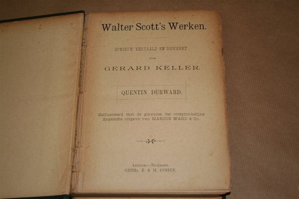 Walter Scott. Quentin Durward. 1896., Antiek en Kunst, Antiek | Boeken en Bijbels, Ophalen of Verzenden