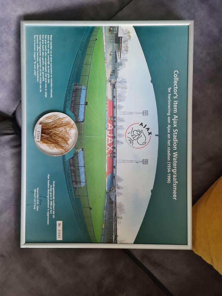 Ajax Stadion Watergraafsmeer Gras Collector's Item, Ophalen of Verzenden