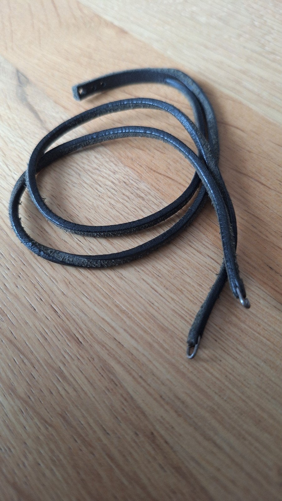 trollbeads zwart leren armband 36 cm lang, Ophalen of Verzenden, Zwart