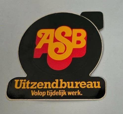 Sticker ASB uitzendbureau, Verzamelen, Ophalen of Verzenden, Zo goed als nieuw, Bedrijf of Vereniging