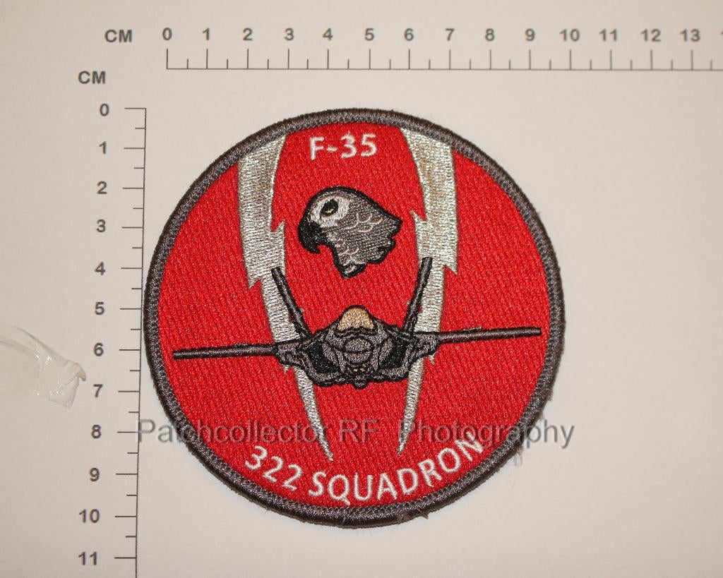 KLu Luchtmacht RNLAF 322 squadron patch embleem, Ophalen of Verzenden, Luchtmacht, Nederland, Embleem of Badge