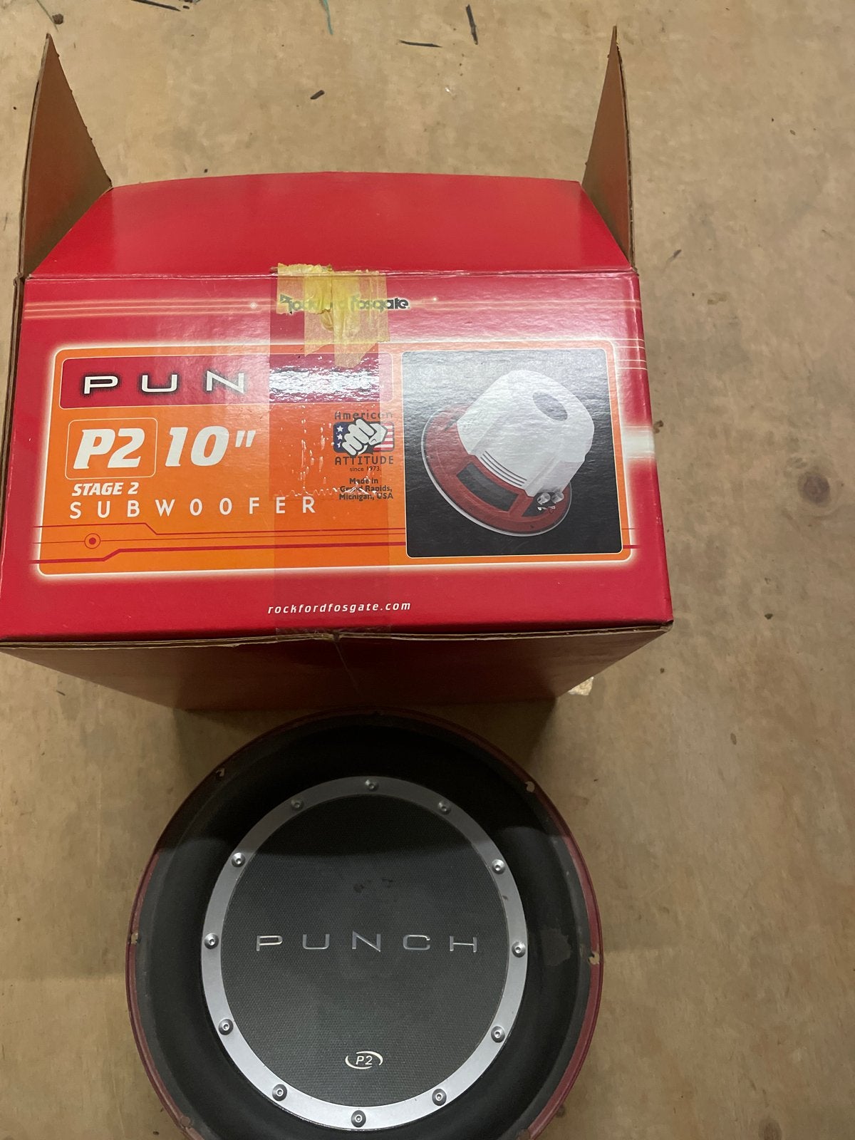 Rockford Fosgate Punch P2 10" Subwoofer, Ophalen of Verzenden, Gebruikt