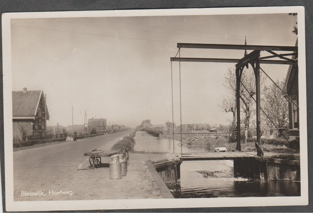 bleiswijk  hoefweg, Verzamelen, Verzenden, 1940 tot 1960, Ongelopen, Zuid-Holland