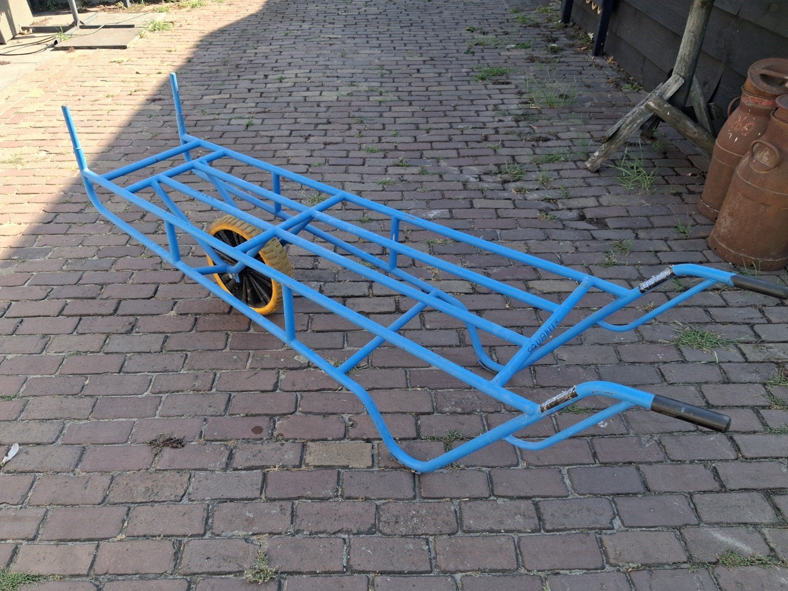 Robuuste blauwe ramenwagen voor transport, 100 liter of meer, Ophalen, Gebruikt, Overige typen