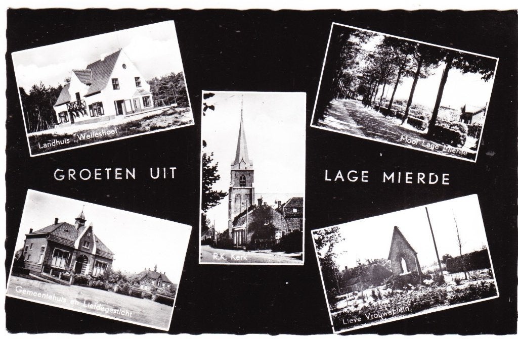 Groeten uit Lage Mierde - 5 luik, Verzenden, 1960 tot 1980, Ongelopen, Noord-Brabant