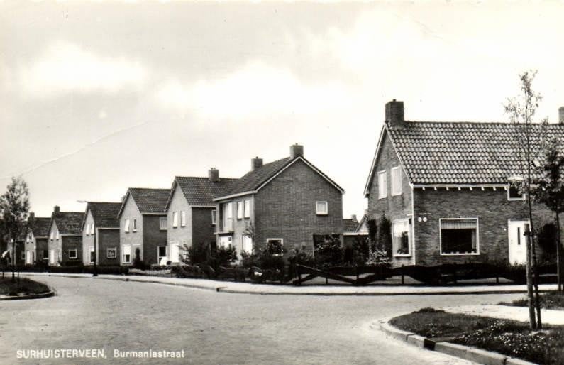 Surhuisterveen, Burmaniastraat - ongelopen, Ophalen of Verzenden, 1960 tot 1980, Ongelopen, Friesland