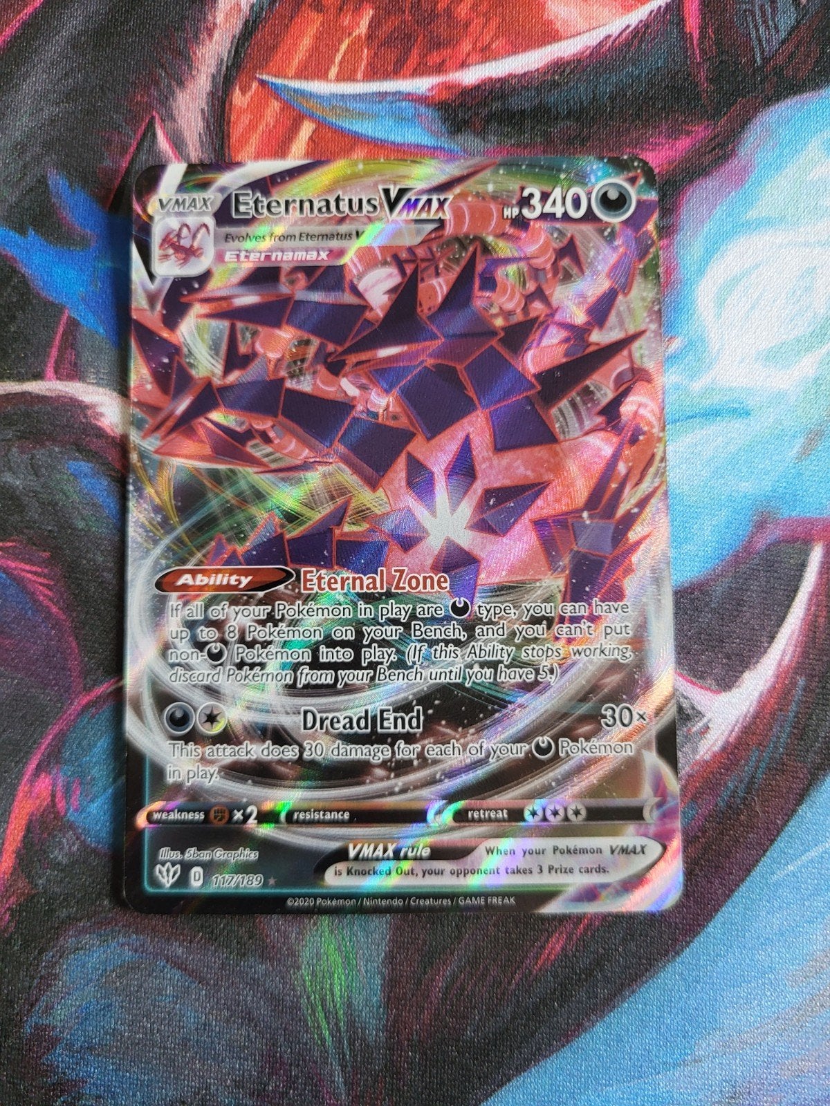 Eternatus VMax - Darkness Ablaze #117/189, Ophalen of Verzenden, Zo goed als nieuw