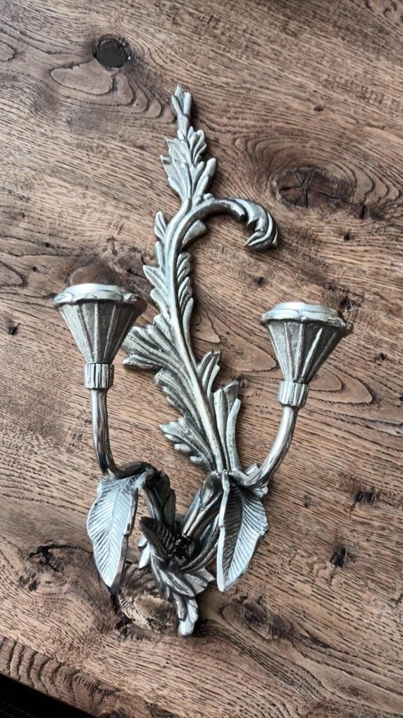 Metalen wand kandelaar, Ophalen of Verzenden