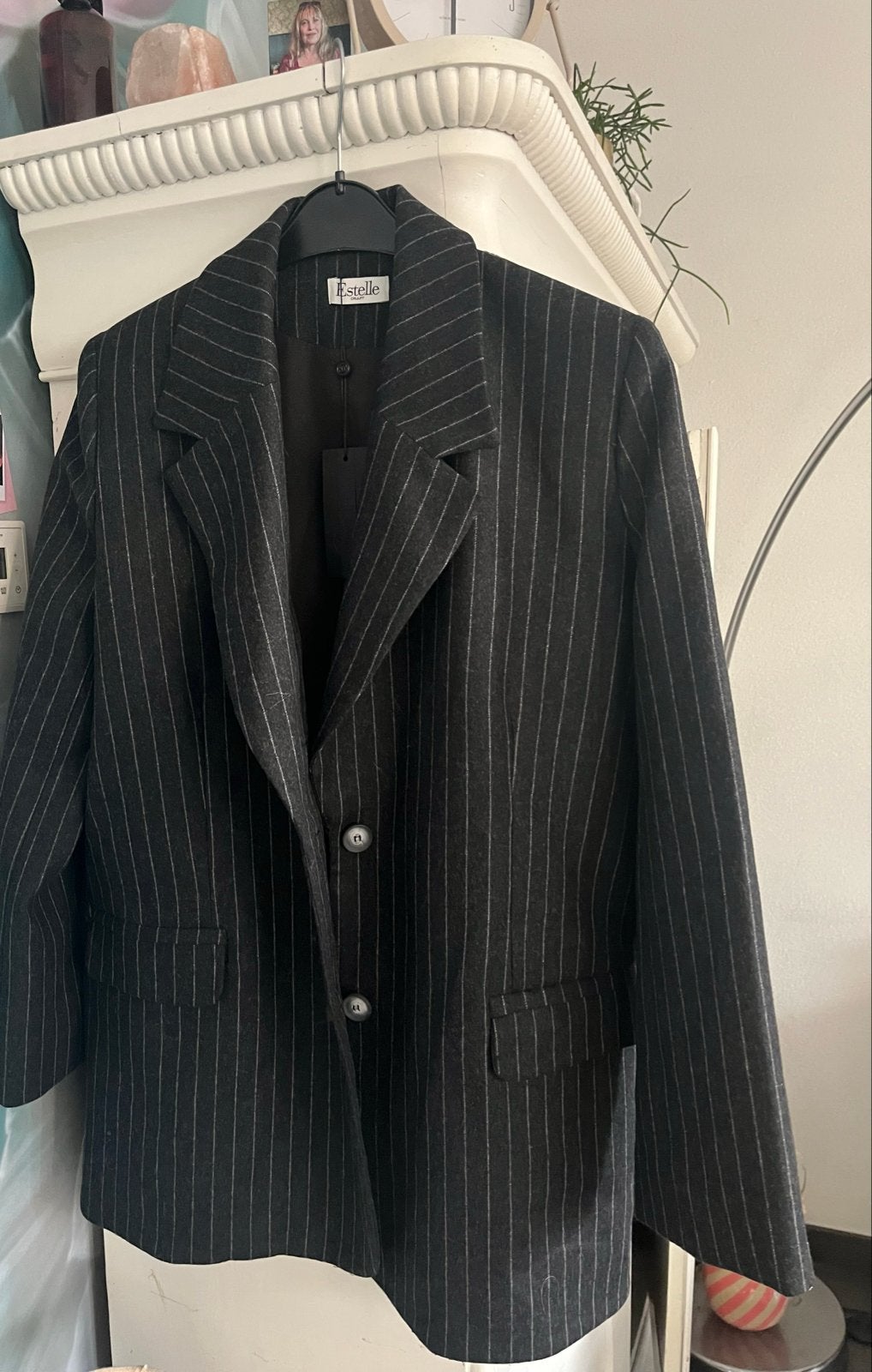 Estelle Gestreepte Blazer - Nieuw met kaartjes, Kleding | Dames, Zwart, Maat 42/44 (L), Nieuw, Ophalen of Verzenden