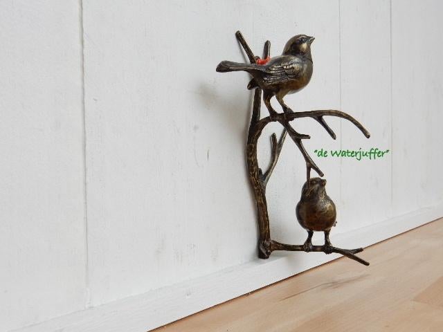136* Bronzen wand tak,mussen (Boven €75 geen verzendkosten), Ophalen of Verzenden, Nieuw, Overige materialen, Dierenbeeld