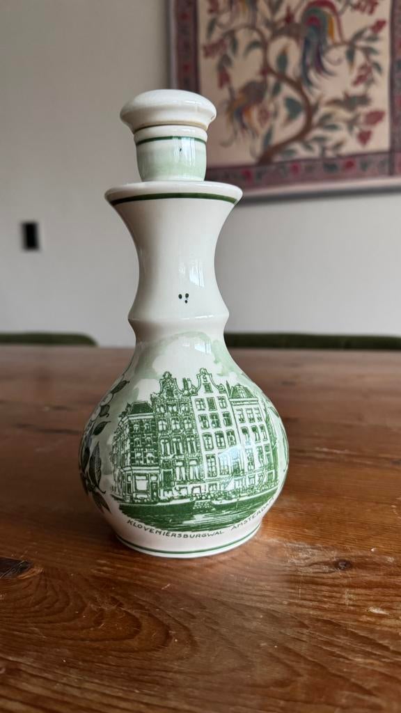 De Kuyper keramieken kruik Amsterdam misprint, Ophalen of Verzenden, Zo goed als nieuw, Wit