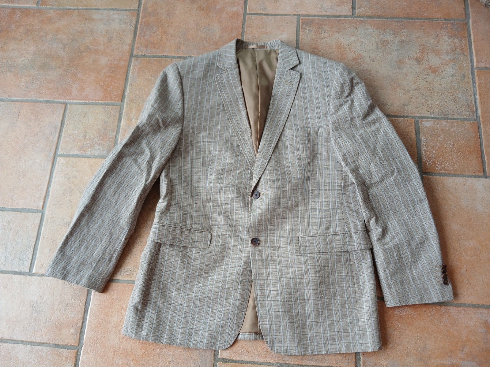 De bijenkorf colbert maat 50, De bijenkorf, Maat 48/50 (M), Beige, Ophalen of Verzenden
