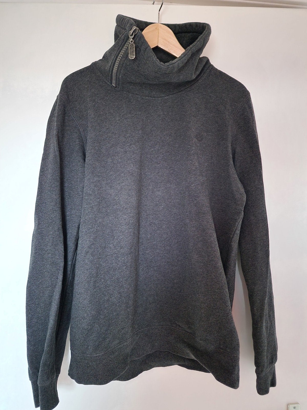 Dreimaster heren trui sweater grijs L large hoge kraag met r, Maat 52/54 (L), Ophalen of Verzenden, Zo goed als nieuw, Dreimaster