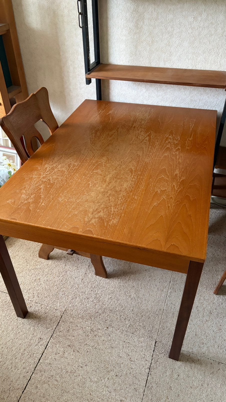 Uitschuifbare eettafel, Ophalen, Gebruikt, 100 tot 150 cm, 50 tot 100 cm