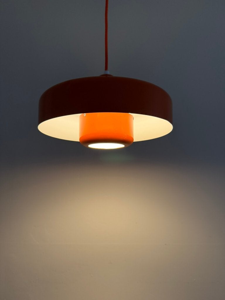 Vintage Vitrika Gogo - Dan Heerso - deense hanglamp, Gebruikt, Scandinavisch, X, Metaal