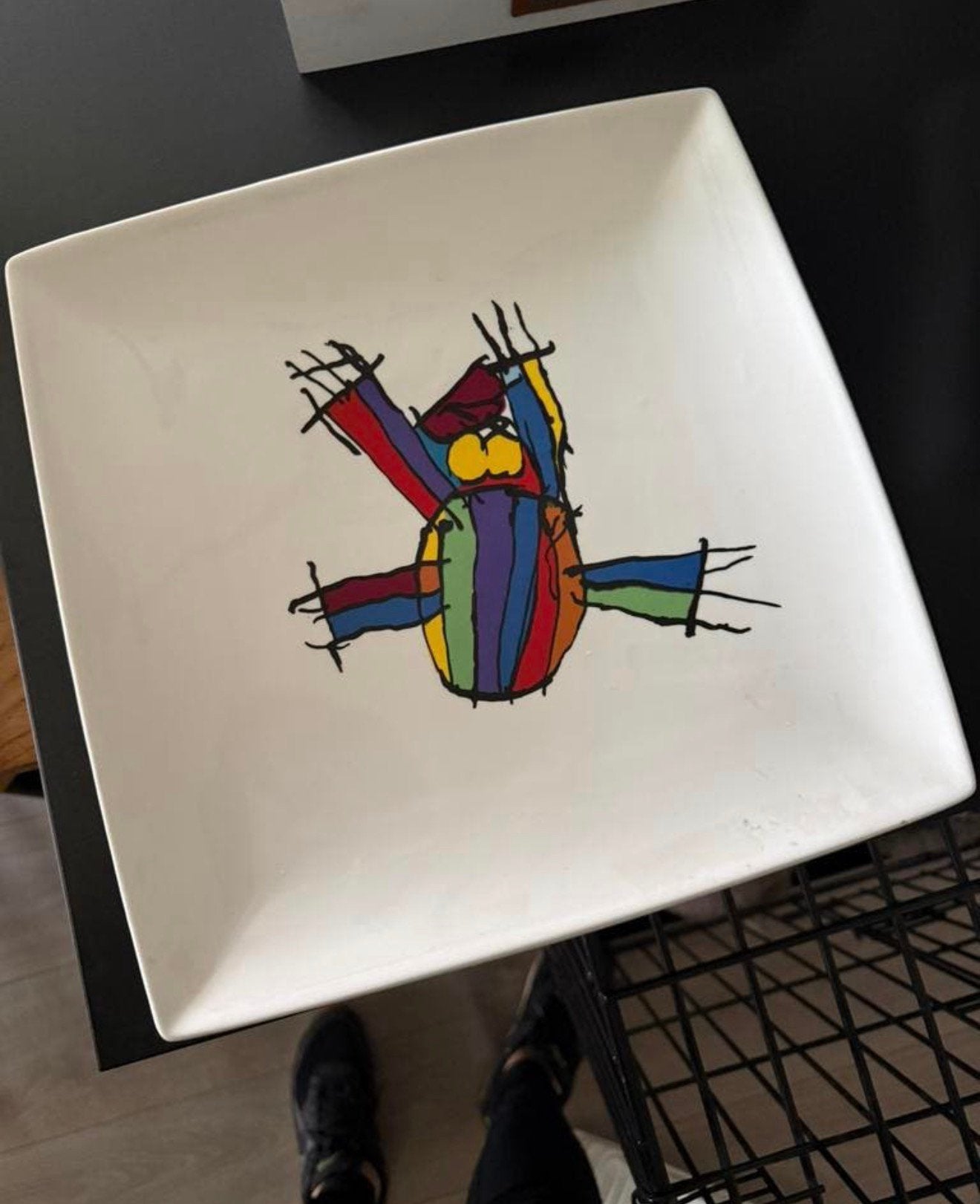 Yong Beast groot bord 30 x 30 cm gebakschaal onderbord, Ophalen, Overige stijlen, Bord(en)
