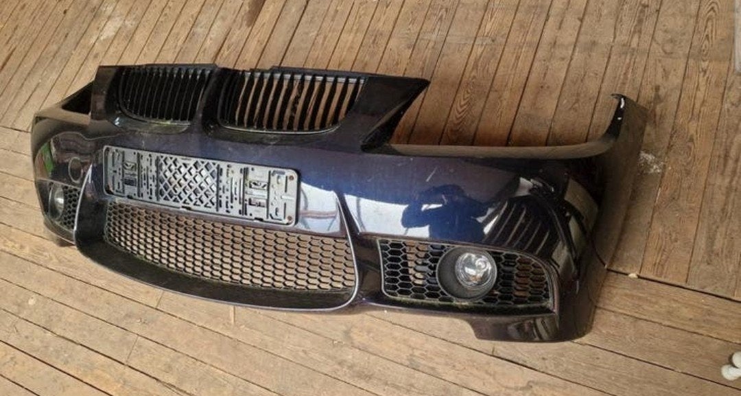 BMW E9X M-SET Bumper Carbonschwarz - Zeer Nette Staat, Gebruikt, Voor, Ophalen of Verzenden, Bumper