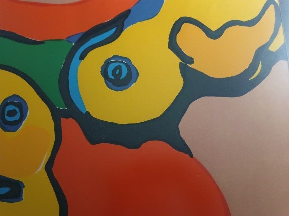 Karel Appel gesigneerde Litho "Yellow boy and Son", Ophalen