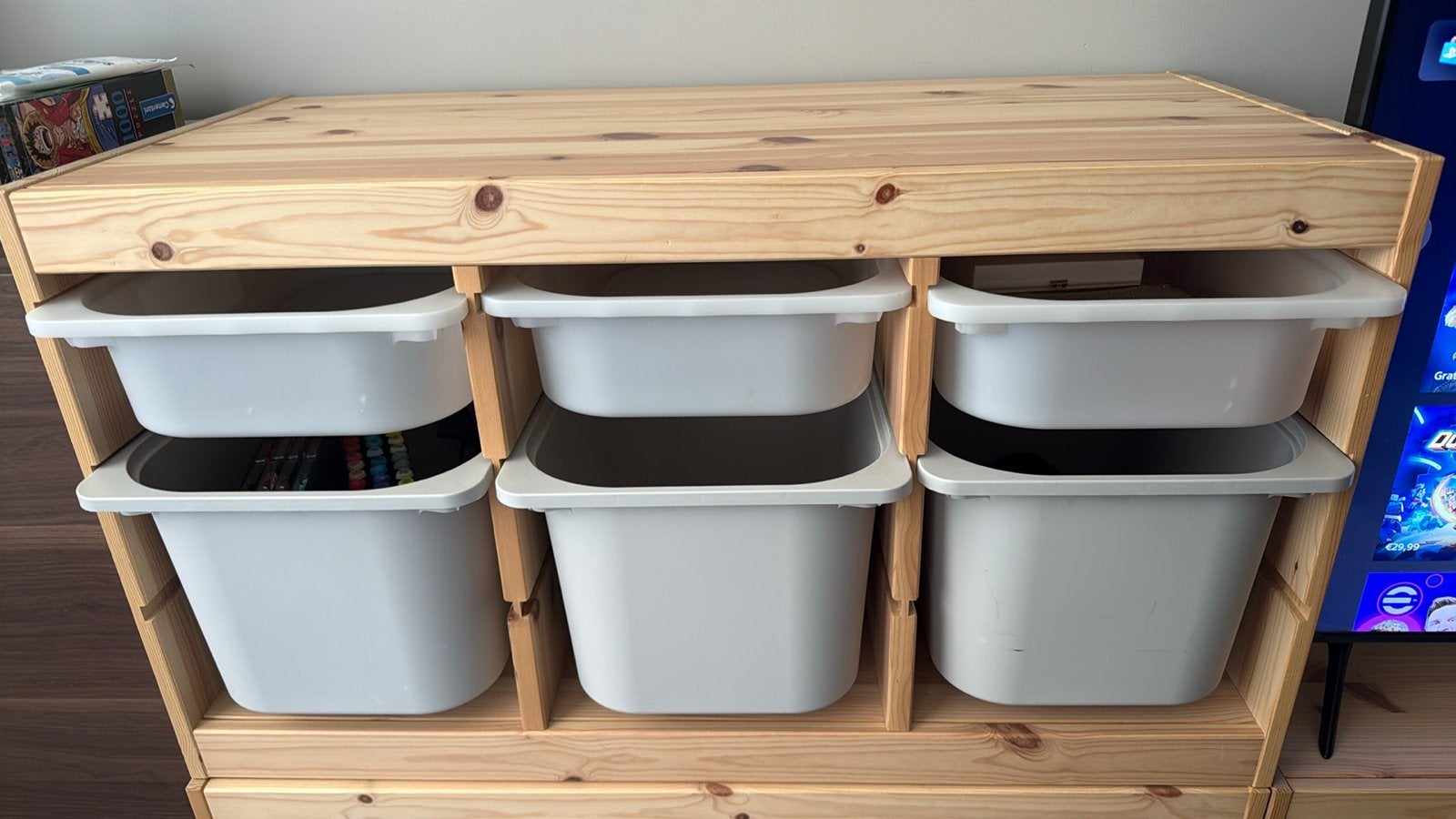IKEA Trofast opbergkast met bakken - grenen, Minder dan 90 cm, Gebruikt, Kast, Ophalen of Verzenden