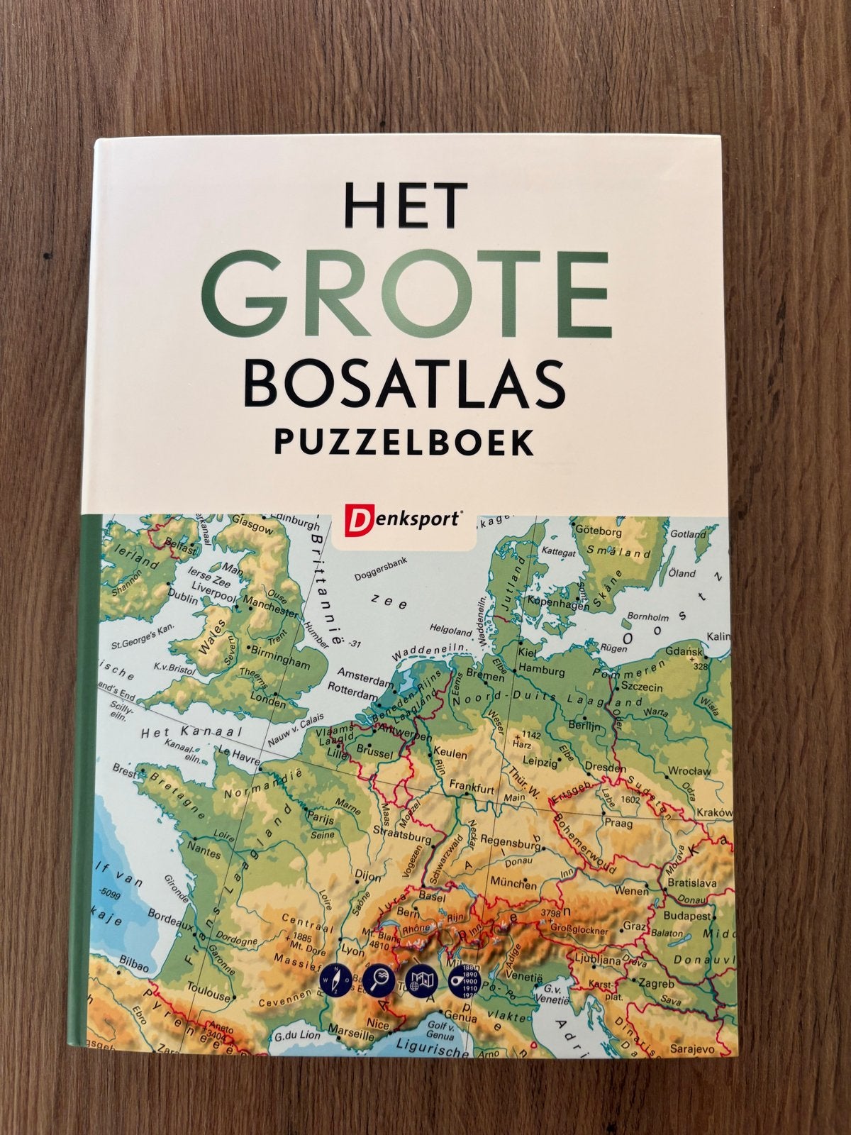 Het Grote Bosatlas Puzzelboek - Denksport, Ophalen, Bosatlas, 2000 tot heden, Zo goed als nieuw