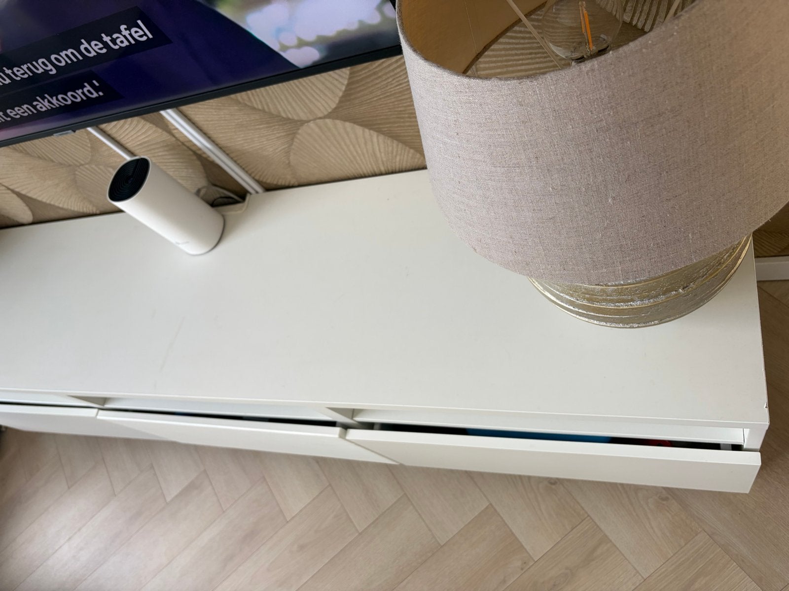 IKEA Besta TV meubel - Wit met lichte gebruikssporen, Ophalen, Overige materialen, Gebruikt, 150 tot 200 cm