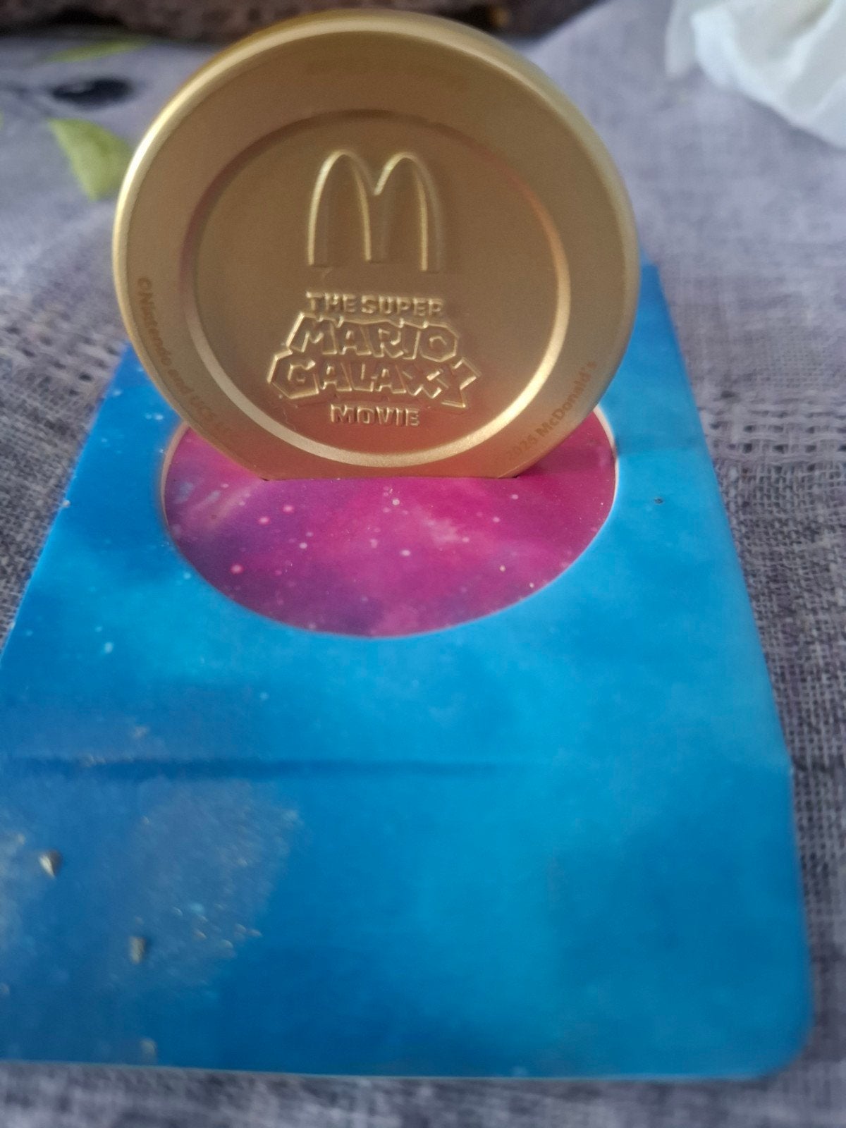 McDonald's Super Mario Galaxy Movie munt, Verzamelen, Speelgoed, Ophalen of Verzenden