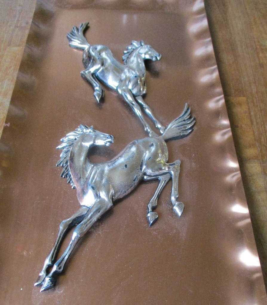 Paarden wanddecoratie retro decoratie paard koper, Antiek en Kunst, Ophalen of Verzenden