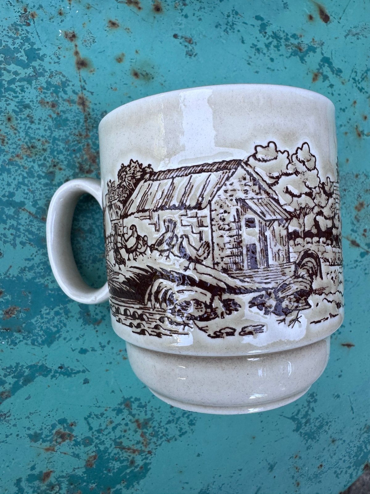 Vintage Engelse boerderij mok - Made in England, Ophalen of Verzenden