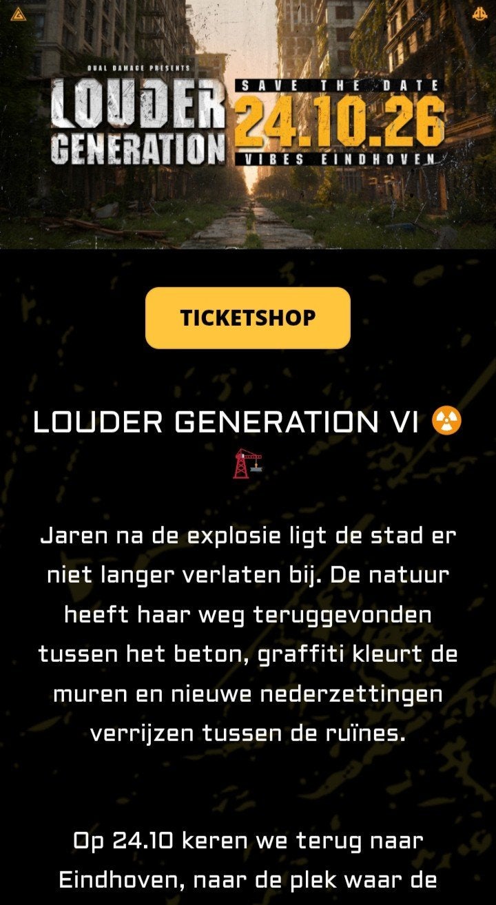 Louder generation ticket, Tickets en Kaartjes, Concerten | Dance, Eén persoon