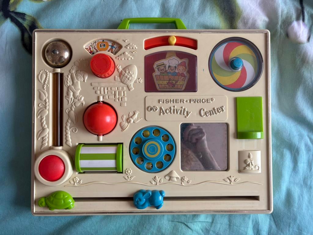 Vintage activity center fisher price, Ophalen of Verzenden, Gebruikt, Speelset, Met geluid