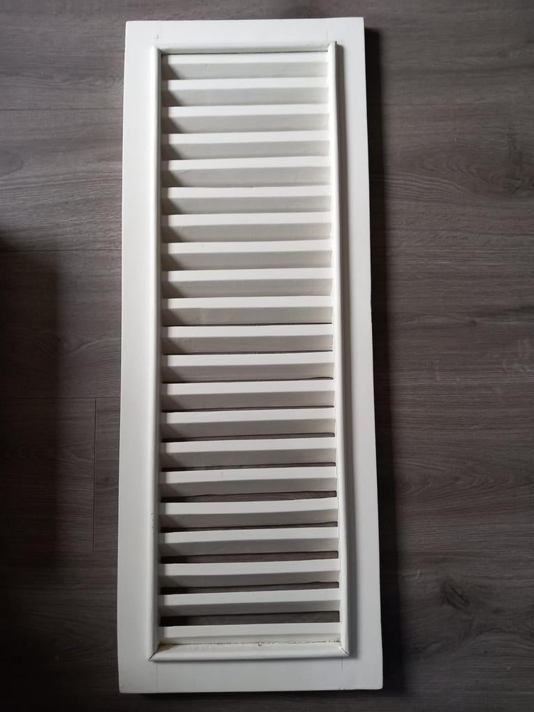 Houten Louvered Luik Wit | Decoratieluik Brocante Shutter, Ophalen, Gebruikt, Minder dan 80 cm, Overige typen