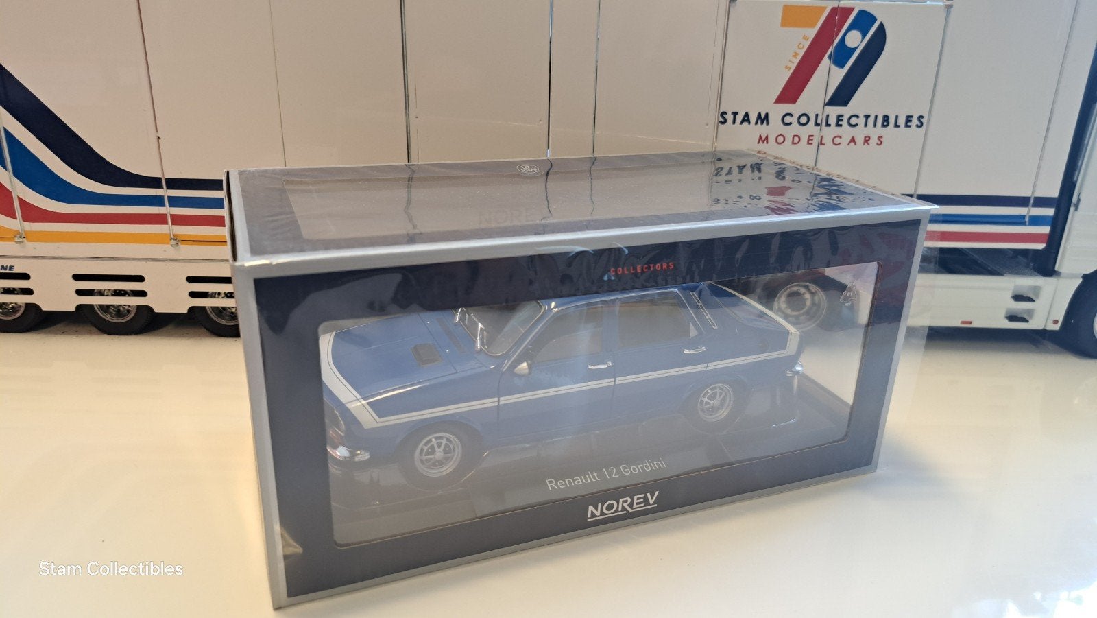 Norev Renault 12 Gordini Bleu de France - 1971, Hobby en Vrije tijd, Auto, Norev, Ophalen of Verzenden, Zo goed als nieuw