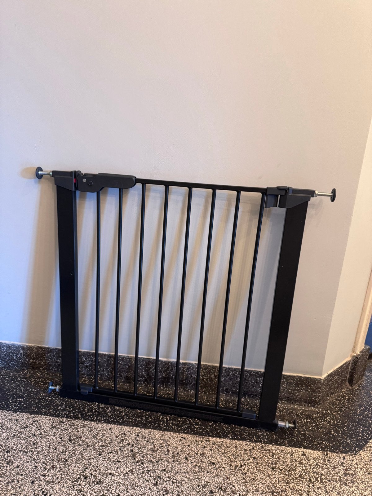 Zwart metalen traphekje - Veiligheid voor kinderen, Ophalen, Gebruikt, Klemhekje, Metaal of IJzer