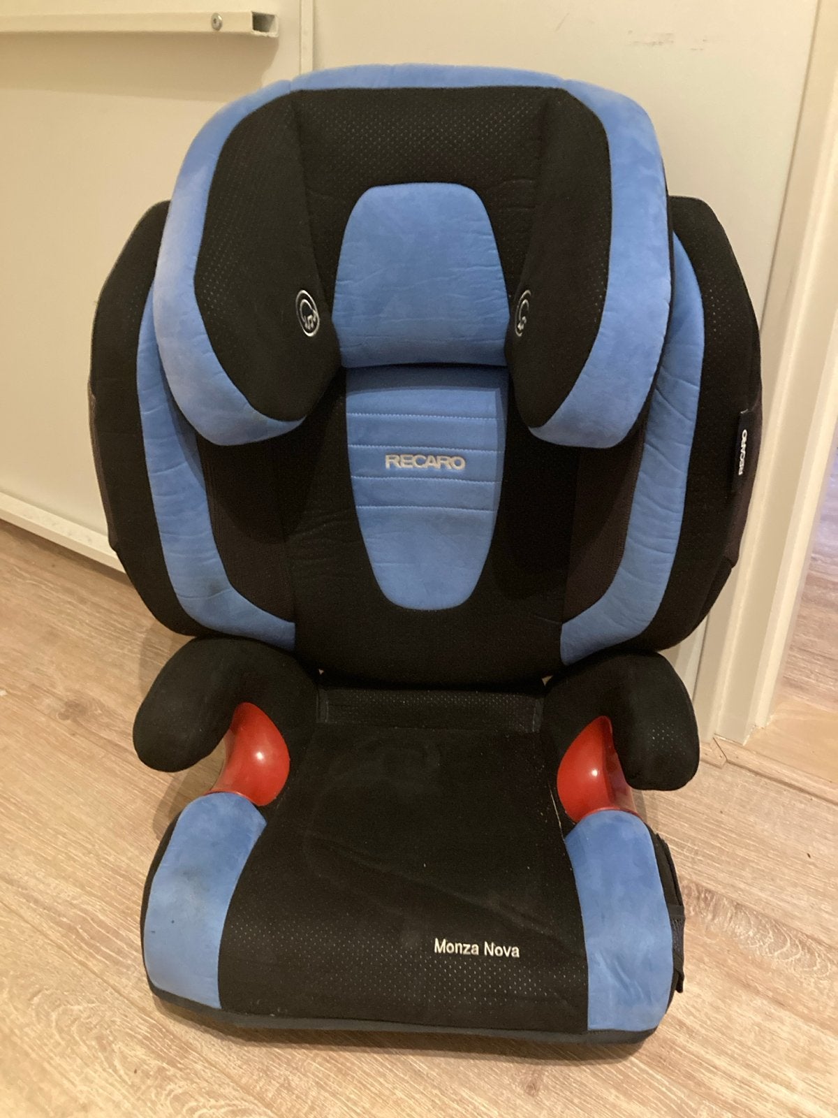 Recaro Monza Nova autostoel - Blauw/Zwart, Overige merken, 15 t/m 36 kg, Gebruikt, Autogordel