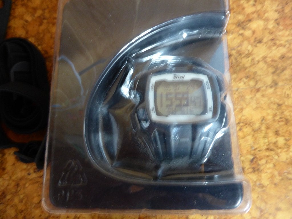 T.k. Sporthorloge met Hartfreqentiemeter.., Zwart, Conditie, Zo goed als nieuw, Waterdicht