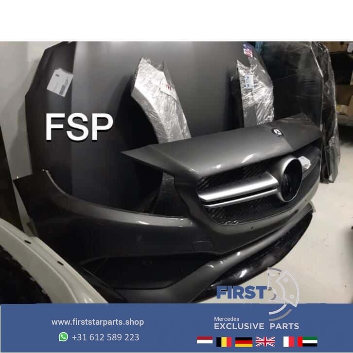 W176 Mercedes A Klasse Front onderdelen AMG 2018 grijs kop, Gebruikt, -, Ophalen of Verzenden, Bumper