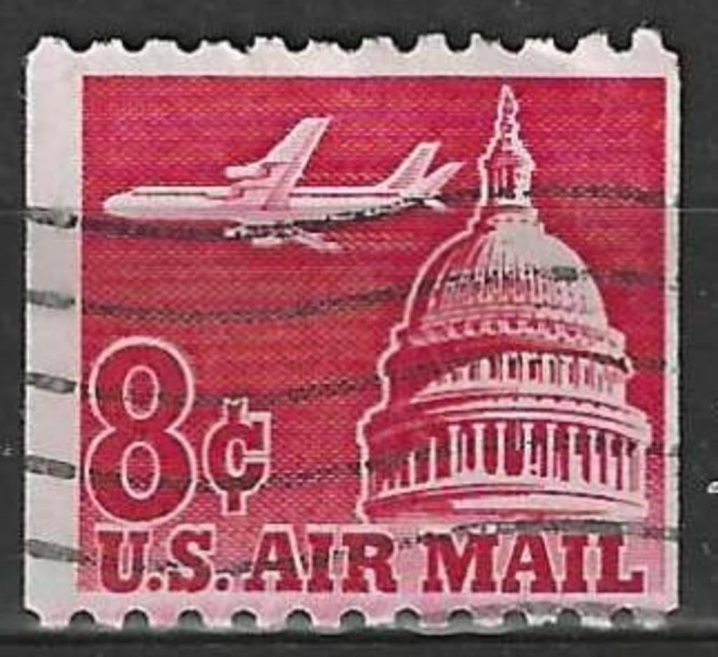 USA 1962 - Yvert 61 PA H - Vliegtuig en Capitool (ST), Verzenden, Gestempeld, Noord-Amerika