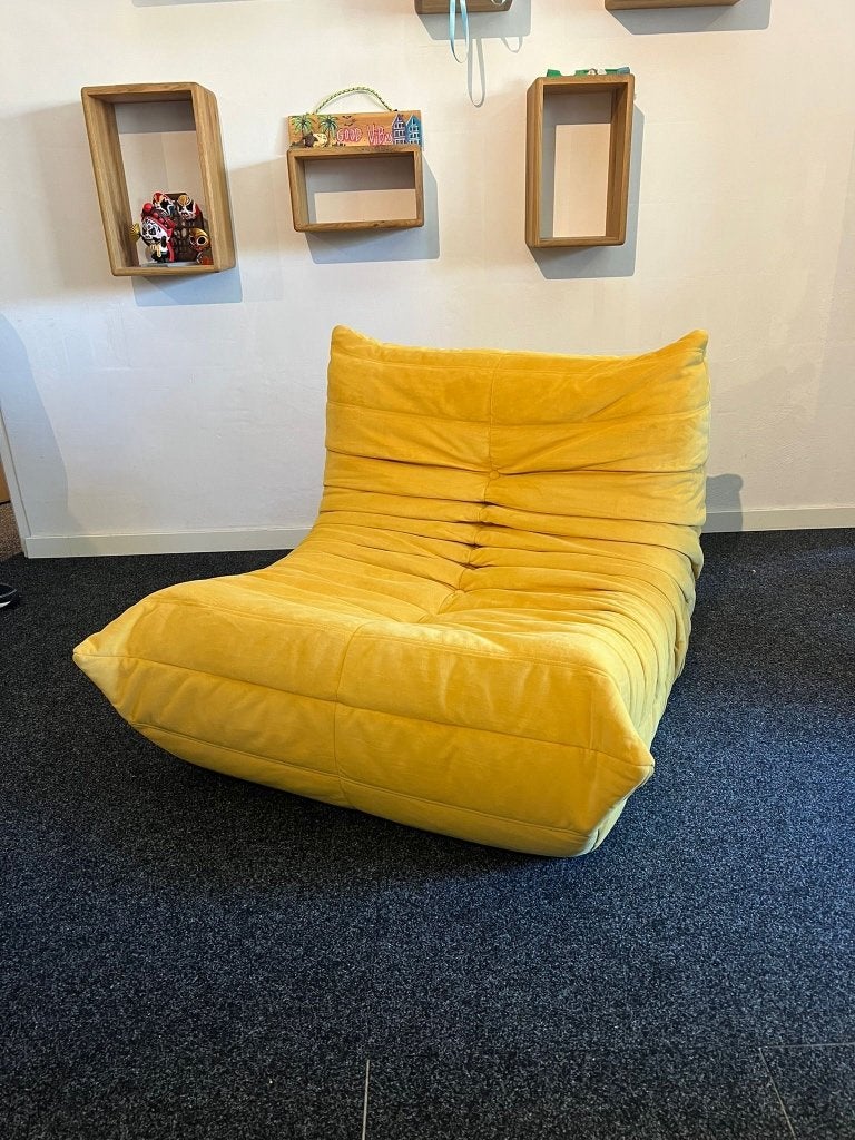 Togo stijl 1 zits – Geel - alcantara, Huis en Inrichting, Banken | Sofa's en Chaises Longues, Ophalen, Eenpersoons, Minder dan 75 cm