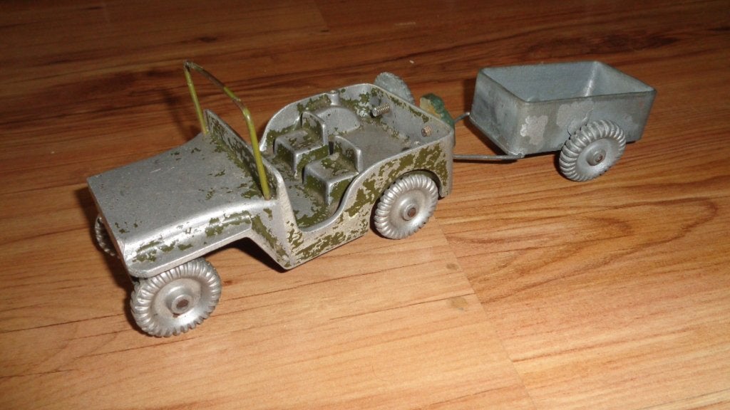 Jeep wo2 oorlog Victory Toys 1945 bevrijding aanhanger, Verzenden, Overige soorten, Nederland, Overige typen