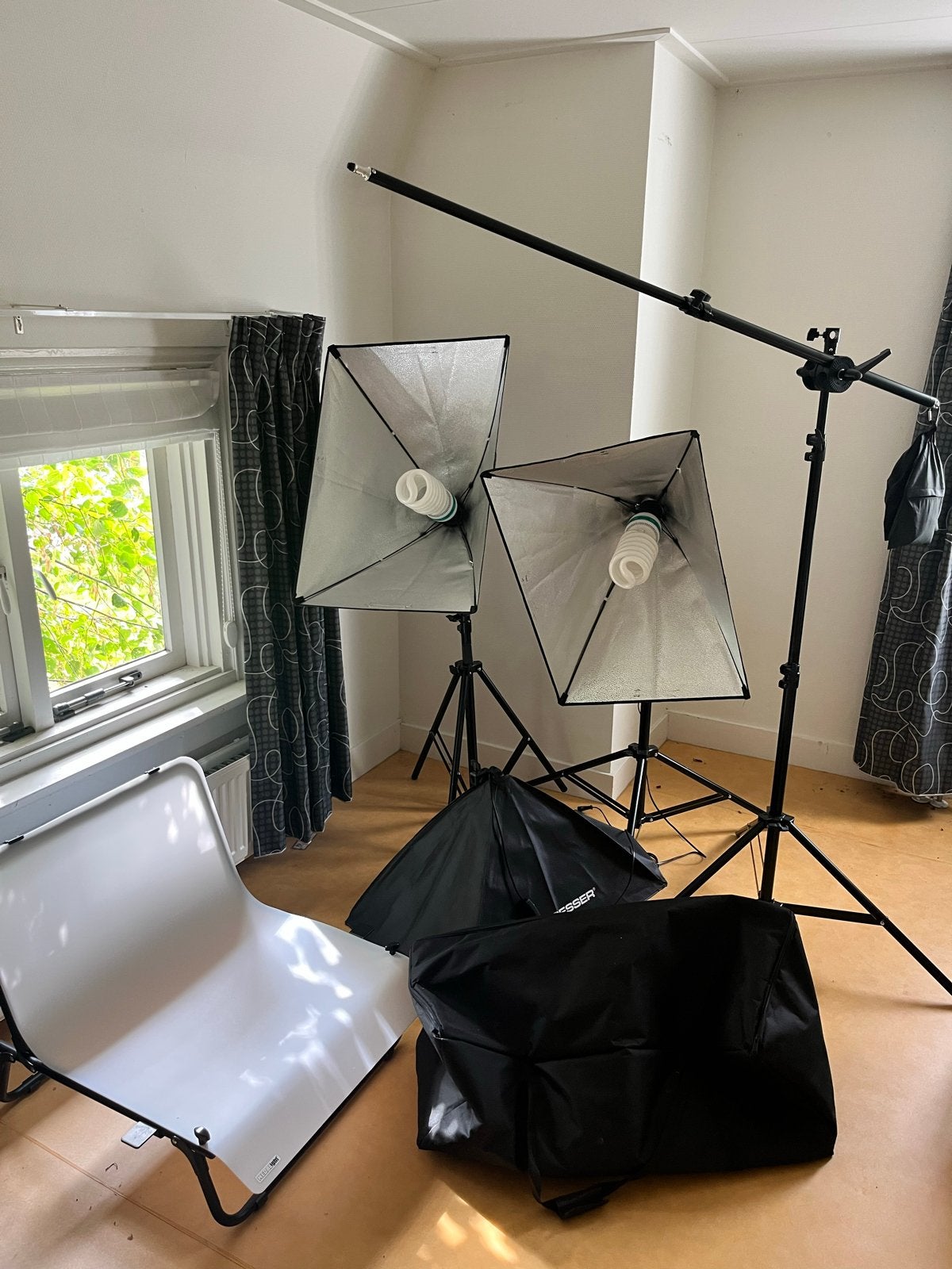 Bresser Fotostudio Set met Softboxen en Statieven, Gebruikt, Complete fotostudio, Bresser, Ophalen of Verzenden