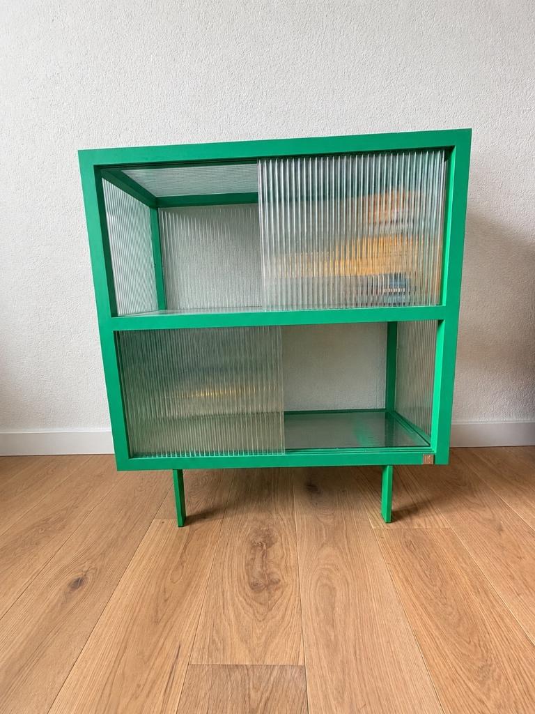 HK LIVING | glazen kastje, Ophalen, Met deur(en), 50 tot 100 cm, Minder dan 100 cm